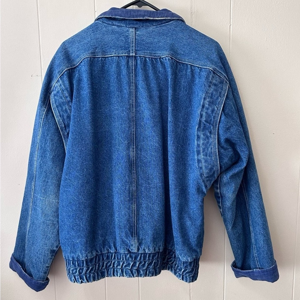 sergio valente • vintage denim jacket quilted jean barn coat 80s 90s y2k - Picture 7 of 11